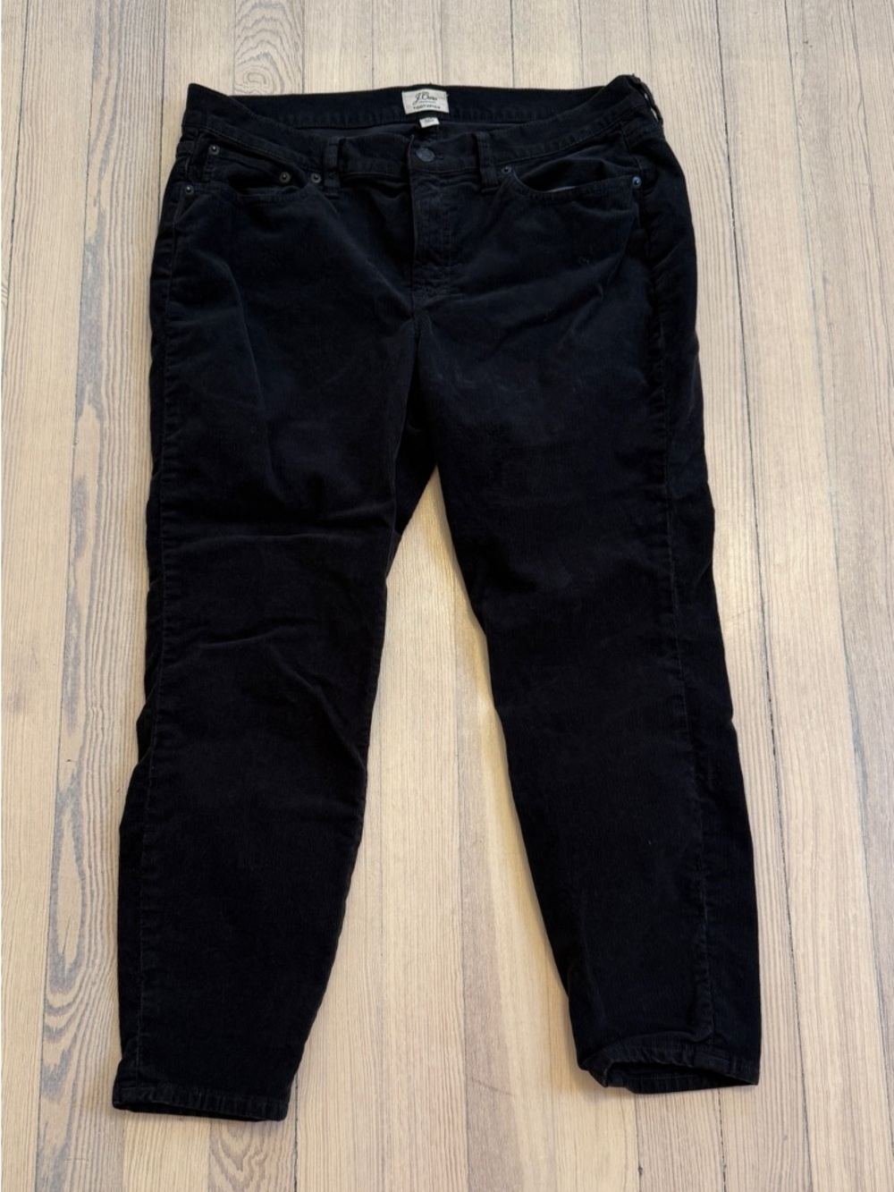J. CREW Women’s Black Corduroy Toothpick Pants Size 32P